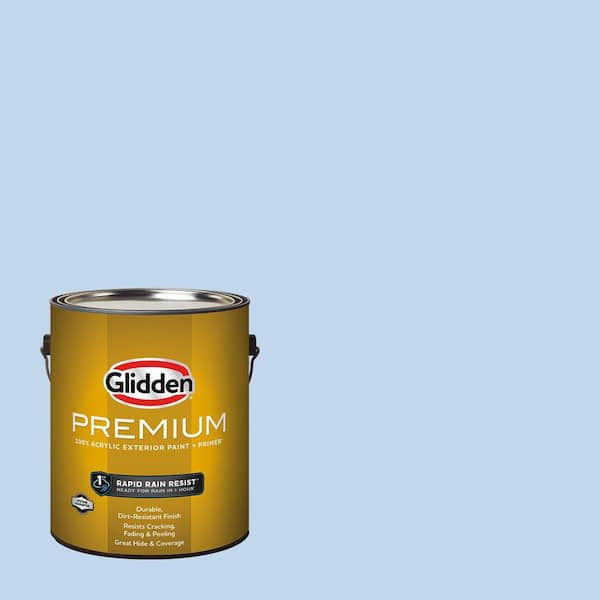 Glidden Premium 1 gal. #PPG1242-2 Touch Of Blue Satin Exterior