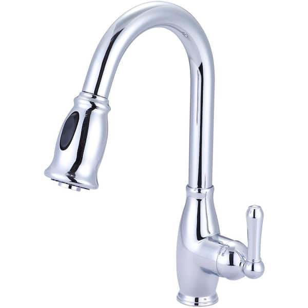 Accent Single-Handle Pull-Down Sprayer Kitchen Faucet in Polished Chrome
