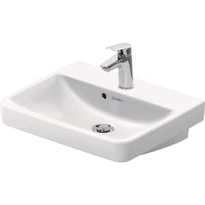 No.1 5.75 in. Wall-Mounted Rectangular Bathroom Sink in White