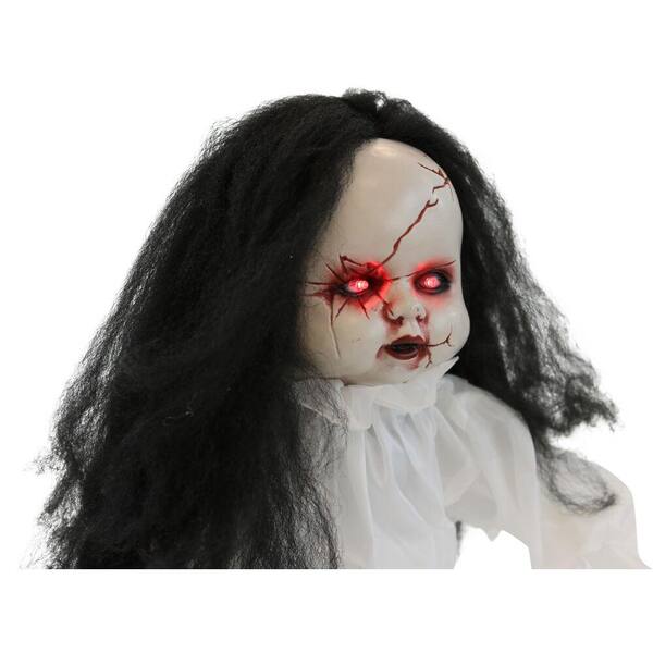 Halloween Decoration Crawling Called Ghost Creepy Horror with Glowing Red Eyes 