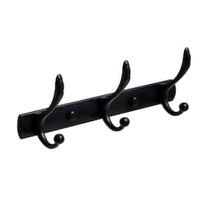 Large Triple Towel and Robe Hook in Rubbed Bronze