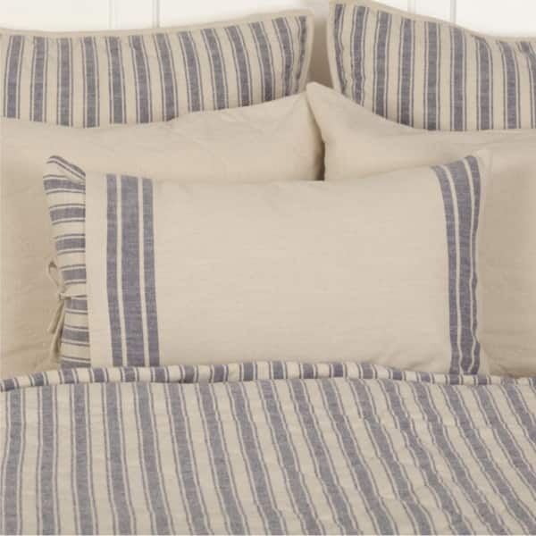 Market Place Blue Fabric Overcover Pillow Cover 25Lx15W