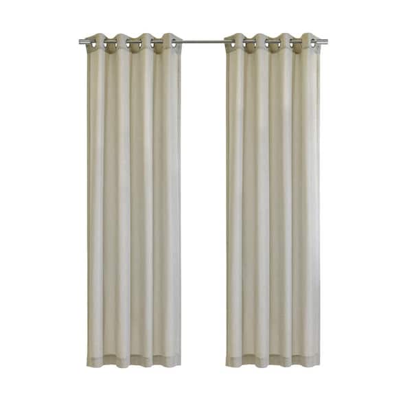 Habitat Limbourg Linen Polyester Linen-Blend Slub 52 in. W x 108 in. L Grommet Indoor Light Filtering Curtain (Single Panel)