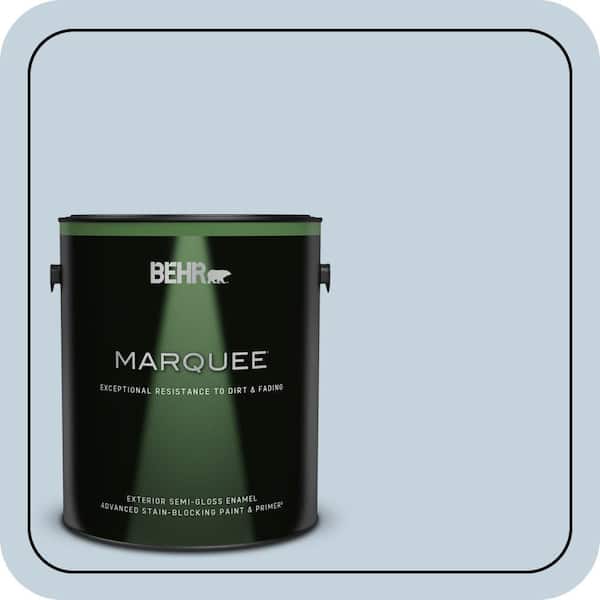 BEHR MARQUEE 1 gal. #570E-2 Velvet Sky Semi-Gloss Enamel Exterior Paint & Primer
