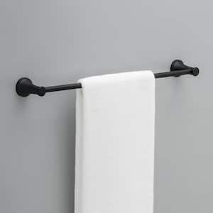 Casara 24 in. Wall Mount Towel Bar Bath Hardware Accessory in Matte Black