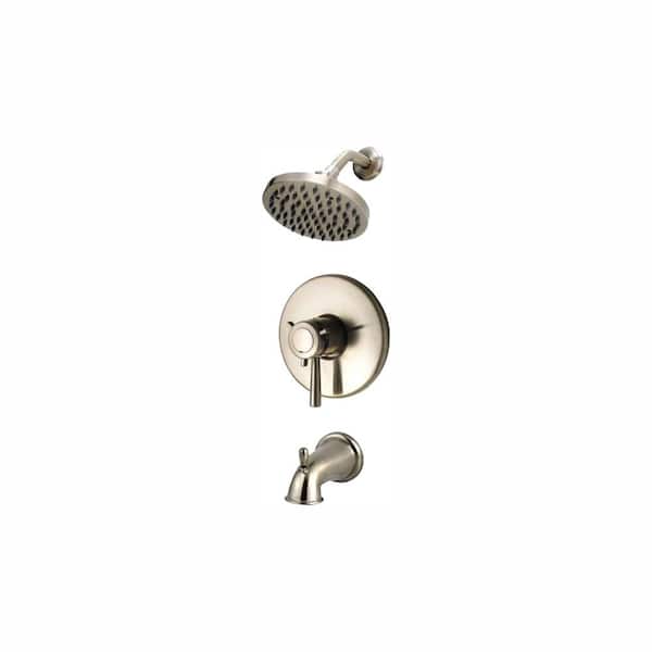 Pfister Thermostatic Shower Systems 1-Handle Tub and Shower Faucet Trim Kit in Brushed Nickel (Valve Not Included)