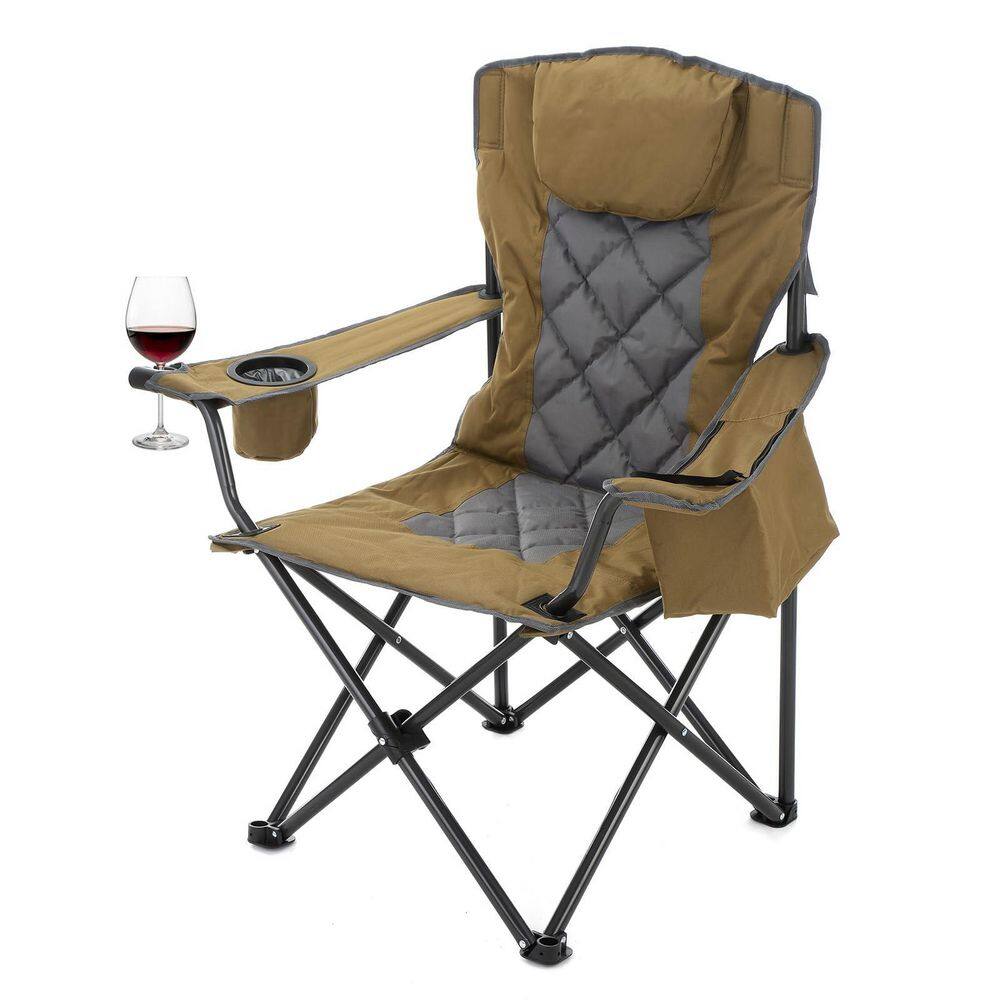 Portable Folding Camping Chair Supports up to 550 lbs. Brown price history on PriceWatchPro