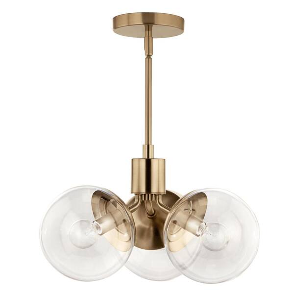 Kichler Silvarious 3-Light Gold Modern/Contemporary Chandelier