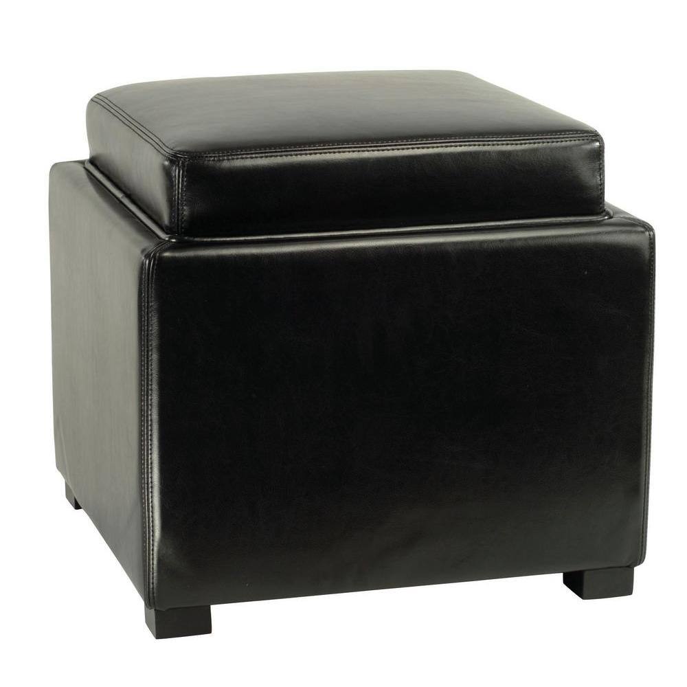 Bobbi Black Storage Ottoman