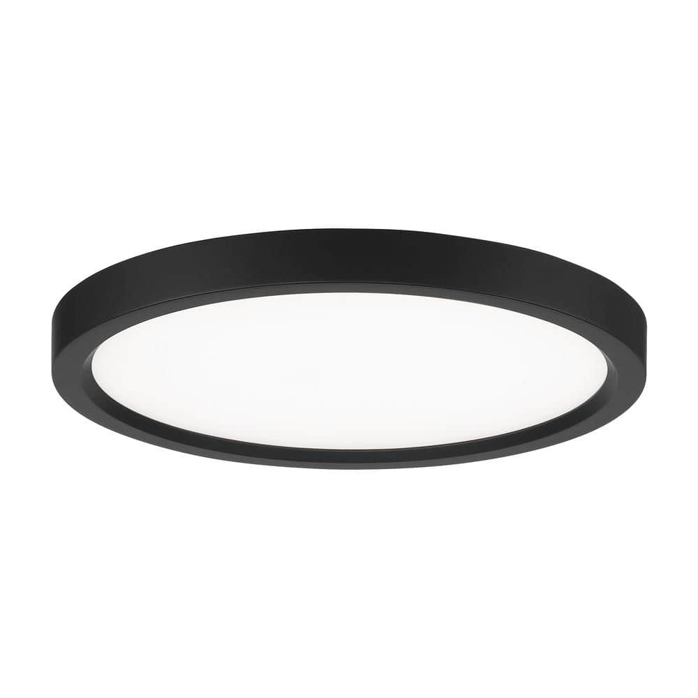 Coal Black 11" Round LED Flush Mount Ceiling Light