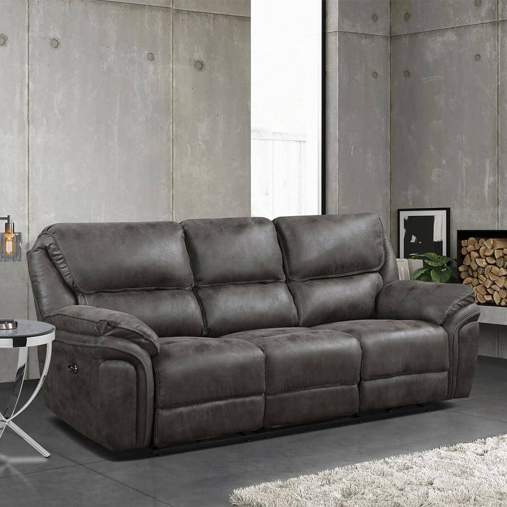 Homelegance Proctor Power Double Reclining Sofa in Gray