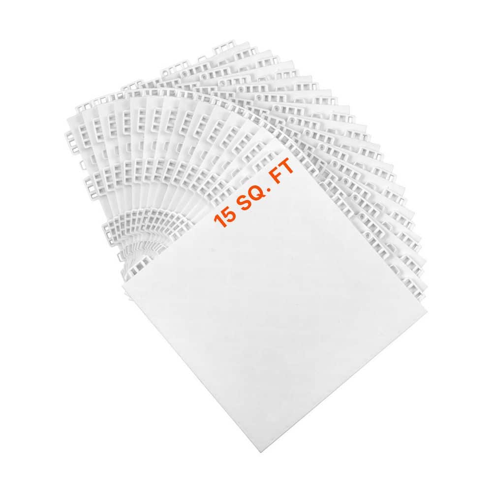 Gym Flooring Set 12 in. x 12 in. 15 Pieces Polypropylene Interlocking Puzzle Tiles Workout Exercise Mats Gray price history on PriceWatchPro
