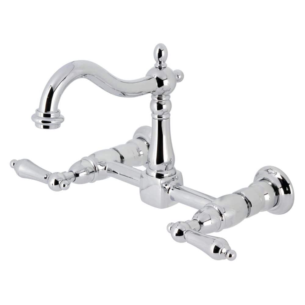 Heritage 2-Handle Wall-Mount Standard Kitchen Faucet in Polished Chrome price history on PriceWatchPro