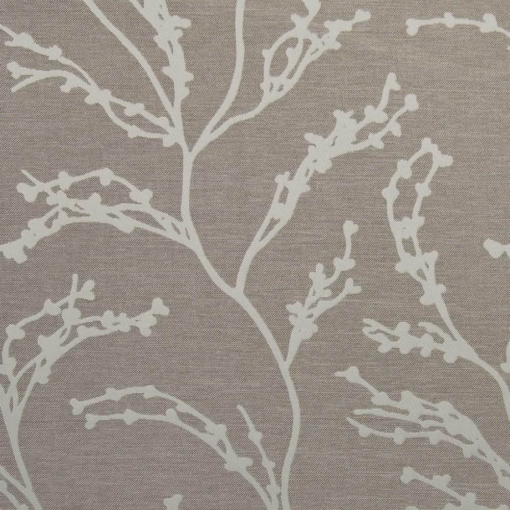Natural Brown Linen Blackout Grommet Window Curtain Panels, 63" x 52"