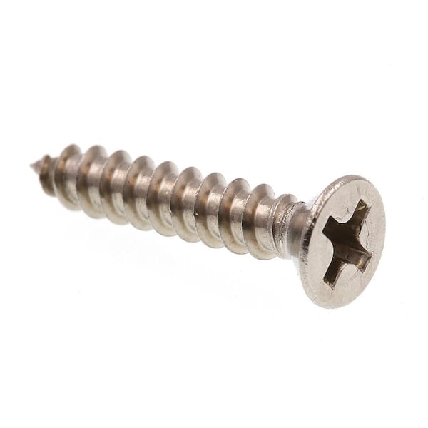 Prime-Line #6 X 3/4 in. Grade 18-8 Stainless Steel Phillips Drive Flat Head Self-Tapping Sheet Metal Screws (100-Pack)