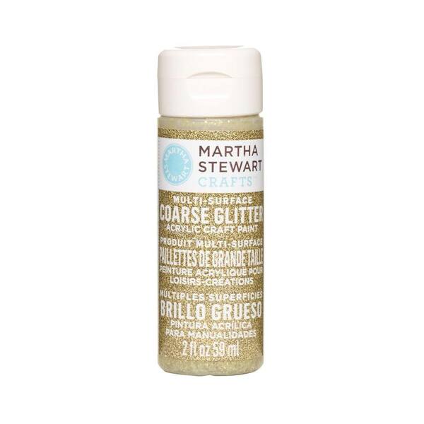 Martha Stewart Crafts 2-oz. Florentine Gold Multi-Surface Coarse Glitter Acrylic Craft Paint