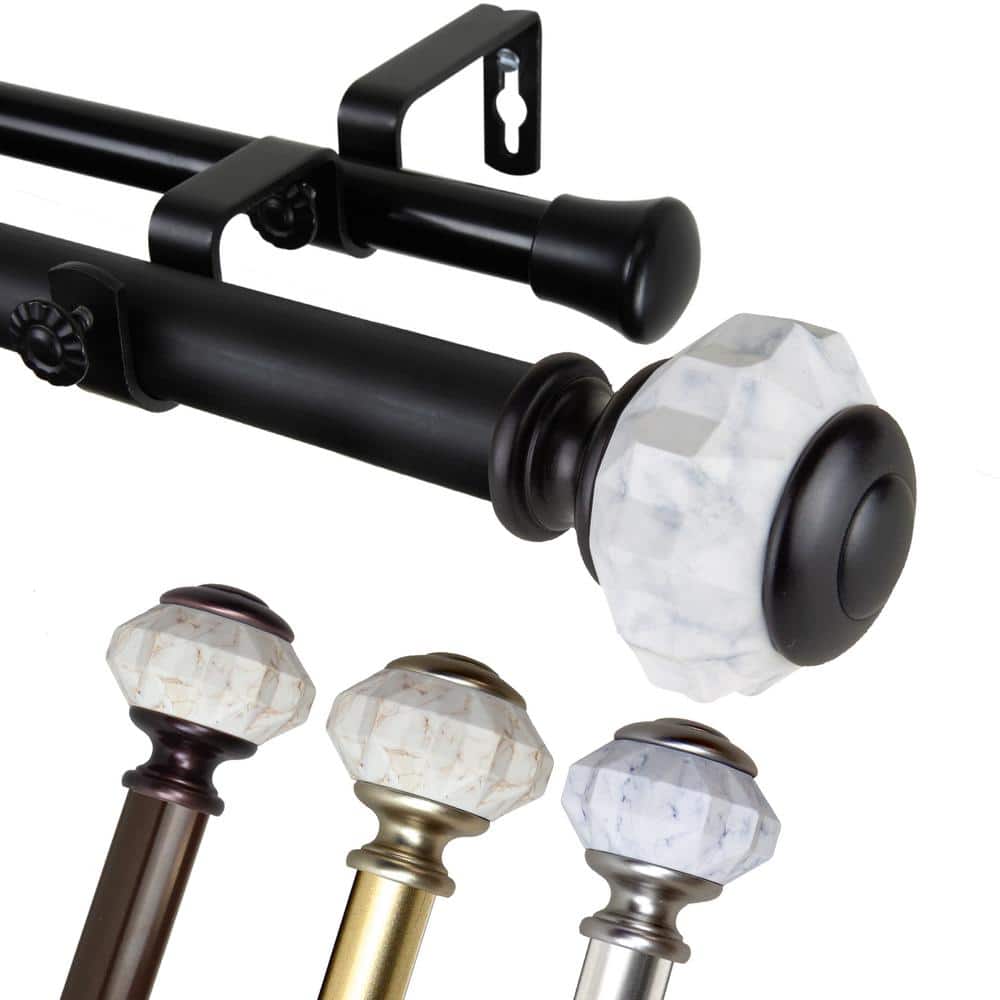 "1 Inch Dia 66-120"" Adjustable Brilliant Double Curtain Rod in Gold" price history on PriceWatchPro