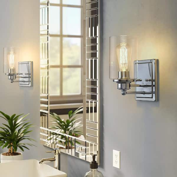 Chrome farmhouse on sale vanity light