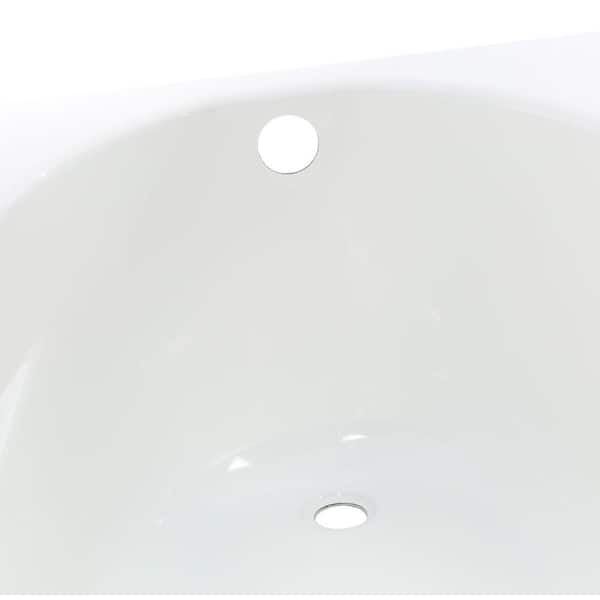 KOHLER Underscore 60 in. x 36 in. Rectangular Soaking Bathtub with