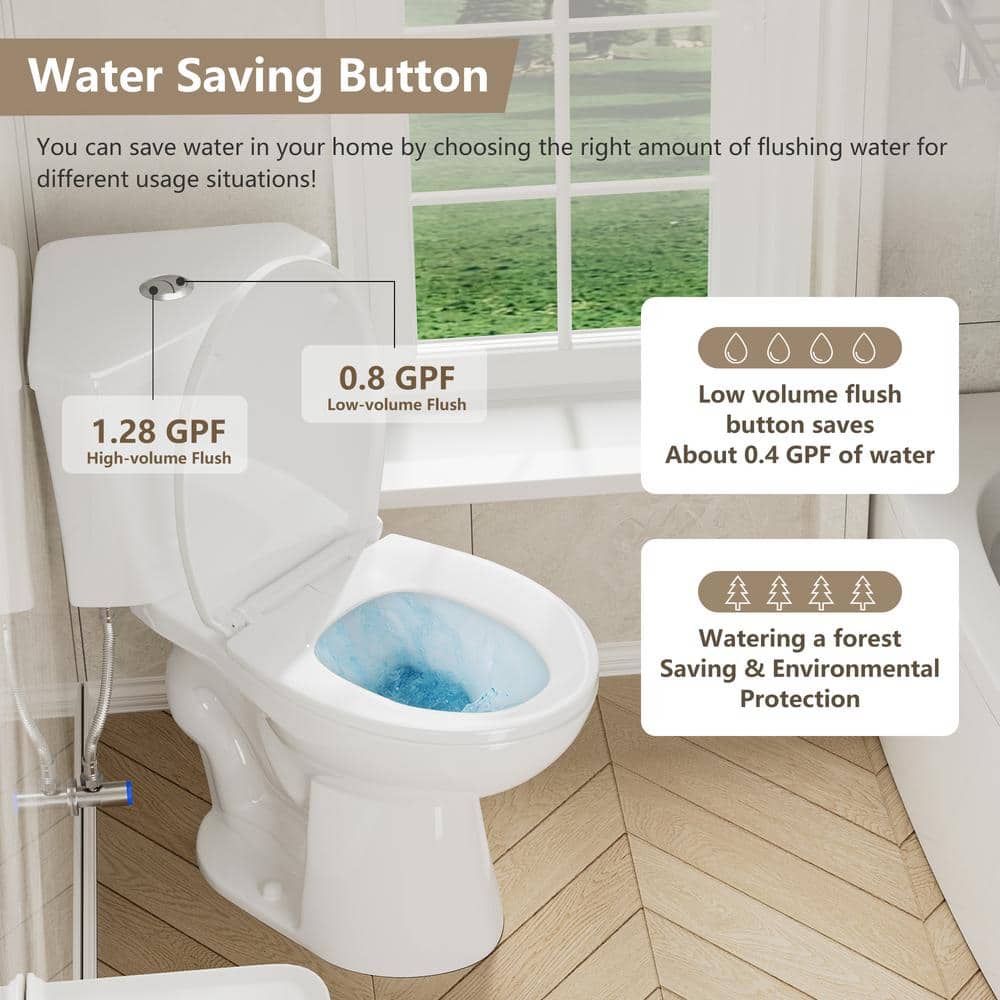17.2" White Ceramic Corner Dual Flush Elongated Toilet