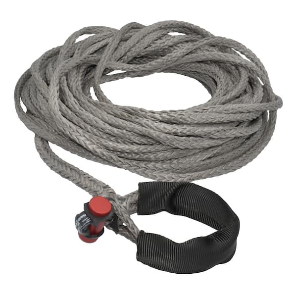 LockJaw 3/8 in. x 75 ft. Synthetic Winch Line Extension with Integrated  Shackle 21-0375075 - The Home Depot