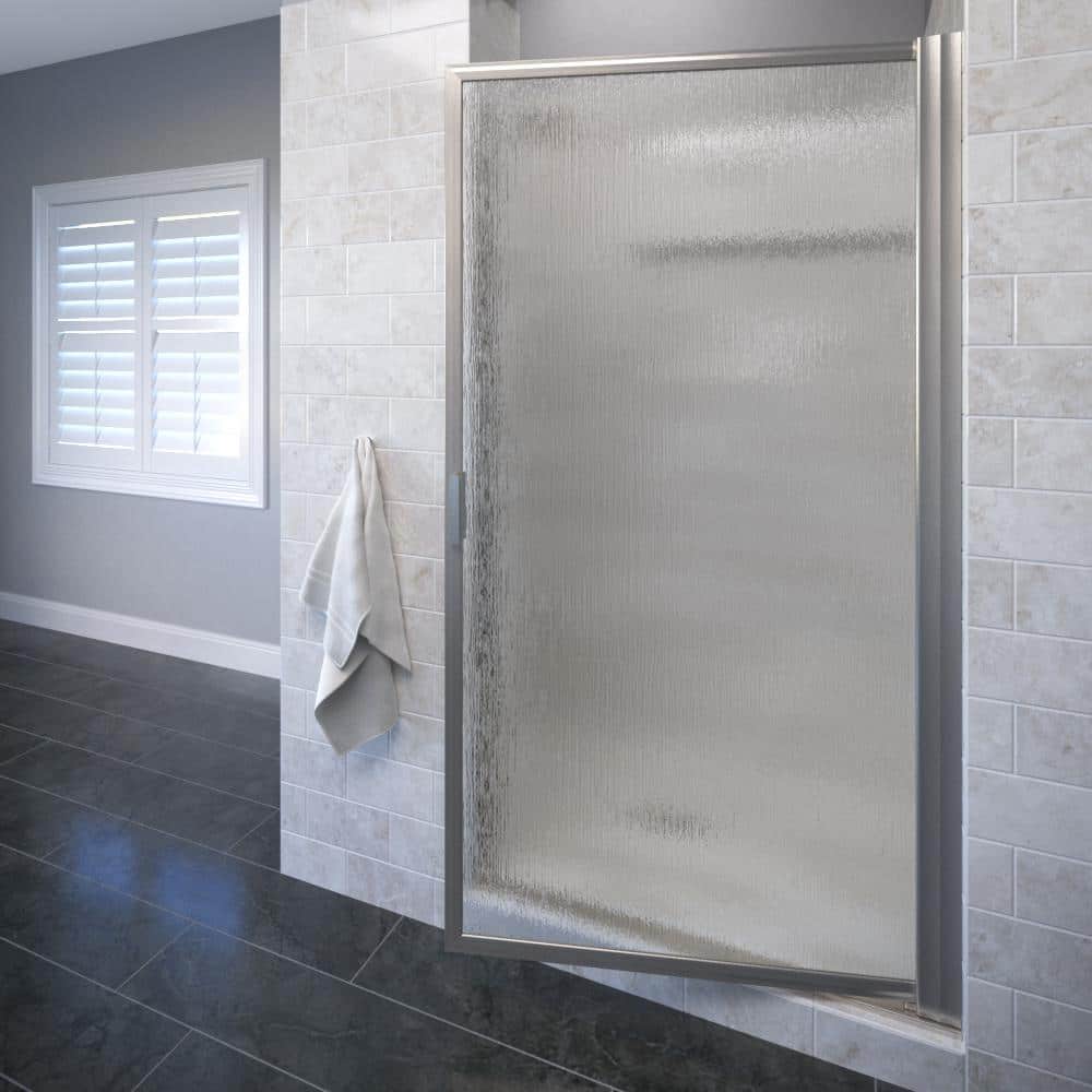 Sopora 37" x 67" Brushed Nickel Framed Pivot Shower Door