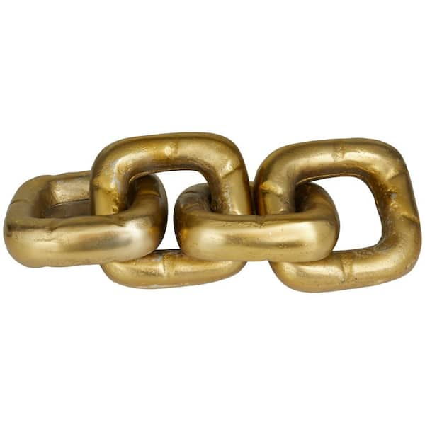 Novogratz Gold Aluminum Chain Sculpture 043322 - The Home Depot