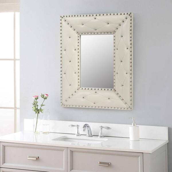 Design House Concord 24-in W x 31-in H White Rectangular Framed Bathroom Vanity Mirror