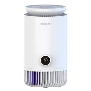 225 sq. ft. H13 True HEPA Personal Tabletop Air Purifier in Whites with Humidifier, Ozone-Free, Air Cleaner for Bedroom