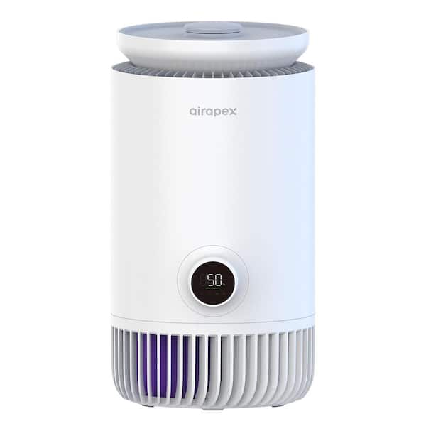 Elexnux 225 sq. ft. H13 True HEPA Personal Tabletop Air Purifier in Whites with Humidifier, Ozone-Free, Air Cleaner for Bedroom