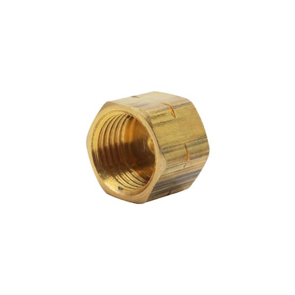 washing machine blank 3/4" brass cap with washer for 1 cap 