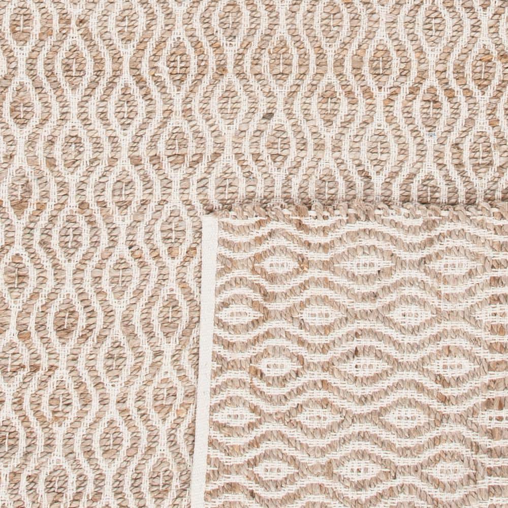 Natural Hand-Knotted Cotton Rectangular Area Rug 4' x 6'