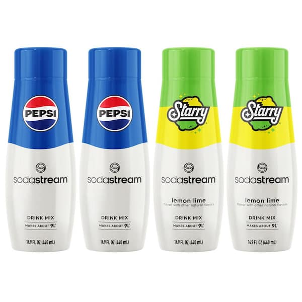 SodaStream SodaStream Pepsi and Starry Lemon Lime Variety Pack-Beverage Mix Flavor (440ml, Pack of 4)