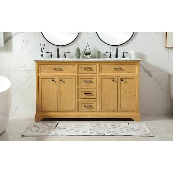 Union Rustic Jemarr 60'' Double Bathroom Vanity with Resin Top