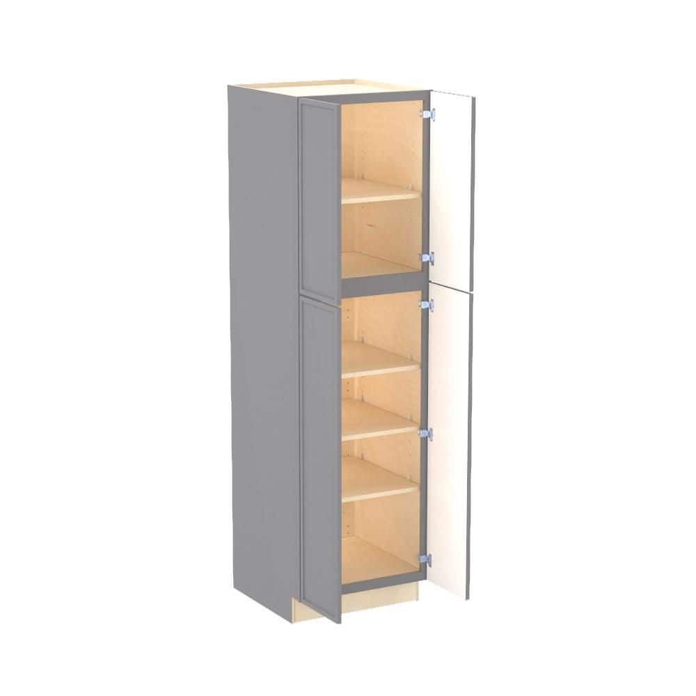 Franklin 24 in. W x 24 in. D x 84 in. H Assembled Plywood Pantry Kitchen Cabinet in Veiled Gray with Soft Close price history on PriceWatchPro