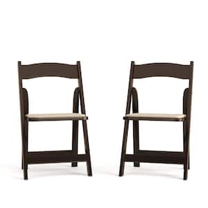 Fruitwood Wood Folding Chair (2-Pack)