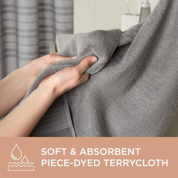 TOWN & COUNTRY LIVING Solid Dobby Border Cotton 20 in. x 30 in