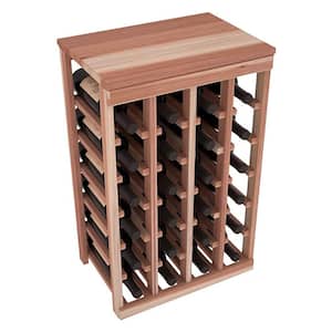 Unstained America Redwood 24-Bottle Table Top Wine Racks