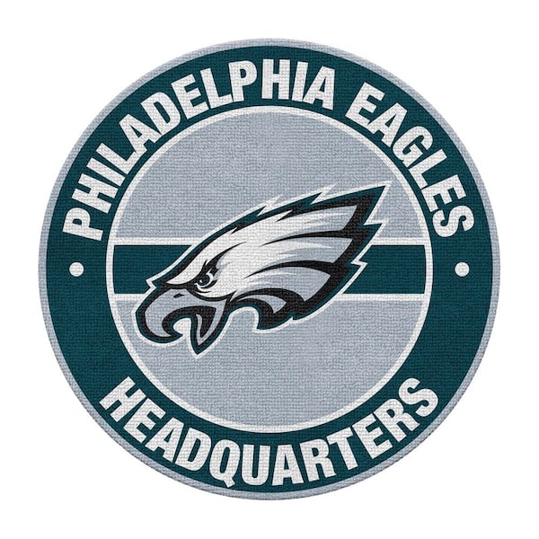 Philadelphia Eagles Headquarters Blue 5 ft. Classic Tufted Logo Round Indoor Area Rug