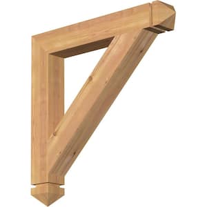 3.5 in. x 26 in. x 26 in. Western Red Cedar Traditional Arts and Crafts Smooth Bracket