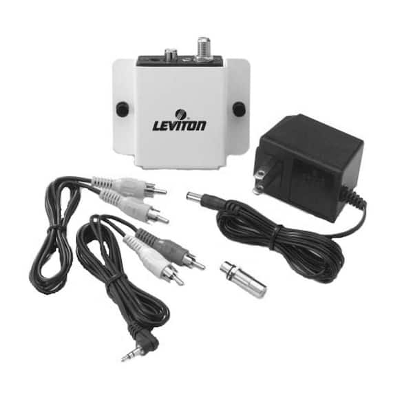 Leviton Structured Media Audio/Composite Video Signal Modulator -White-DISCONTINUED