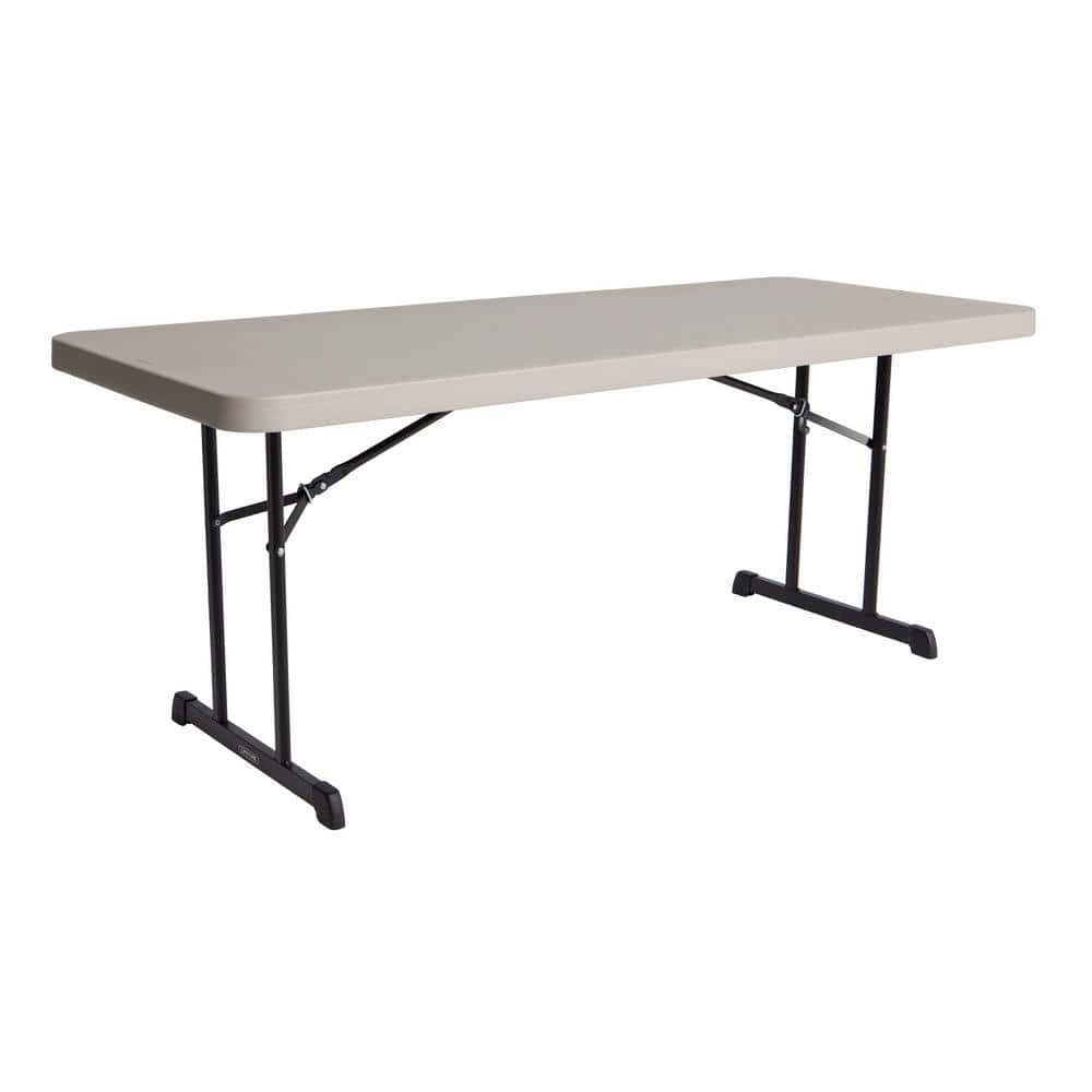 Lifetime 72 In. Putty Plastic Folding Banquet Table 80126 - The Home Depot