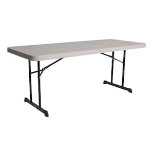 72 in. Putty Plastic Folding Banquet Table