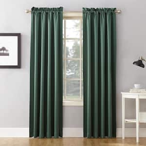 Gregory Everglade Polyester 54 in. W x 95 in. L Rod Pocket Room Darkening Curtain (Single Panel)