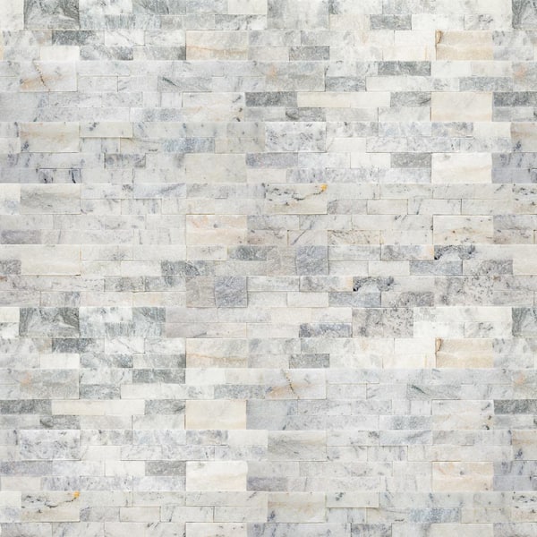 MSI Arabescato Carrara Splitface Ledger Panel 6 in. x 24 in. Marble Wall Tile (6 sq. ft./case)