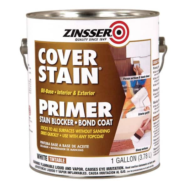 Zinsser Cover Stain 1 gal. White Oil-Based Interior/Exterior Primer and Sealer (4-Pack)