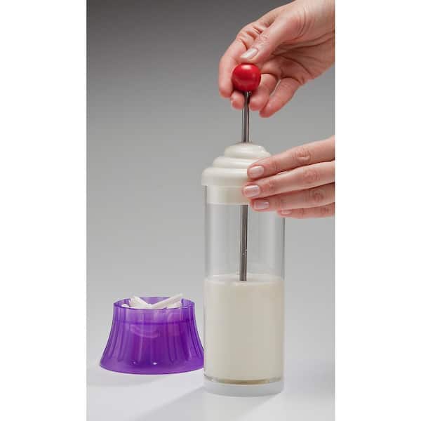 Hutzler Quick Whip Plastic Purple Milk Frother 3685VT - The Home Depot