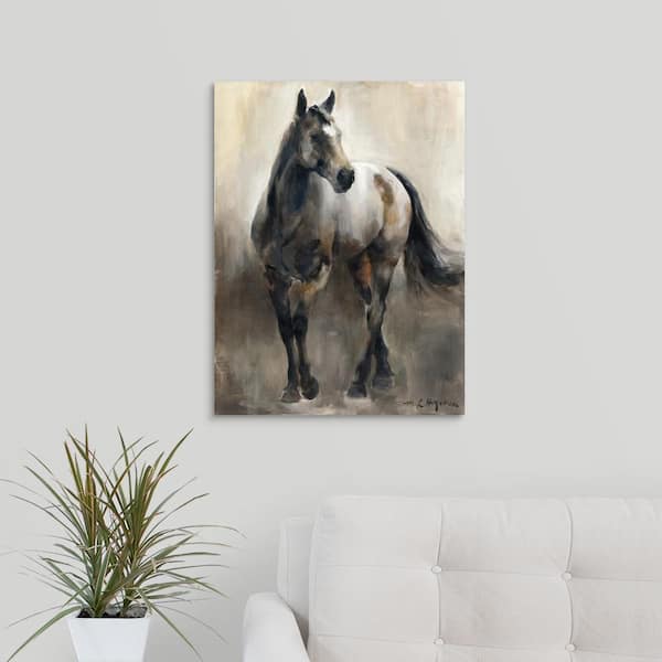 Digital Horses Abstract Wall Art 18x24 Canvas Print 