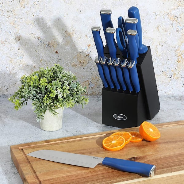 Oster Cutlery Slice Craft 4 Piece Knife Set with Cutting Board in Black
