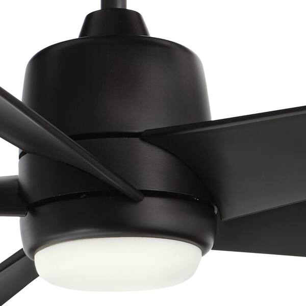 Matte Black Ceiling Fan with Light Kit 